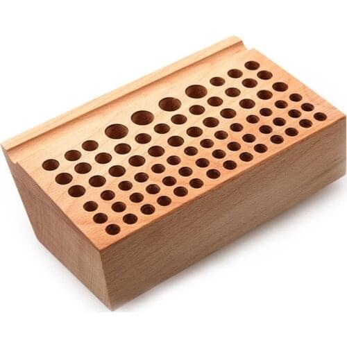 76 holes Leather Craft Stamping Punching Tools Holder Organizer Wooden Leathercraft Tools Rack Stand Leather Craft Tool
