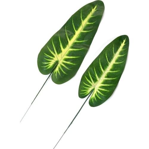 20pcs/Lots Artificial Tree Leaves Wedding Arch Flowers Plants Wall Simulation Plastic Leaves Wedding Decoration Fake Plants