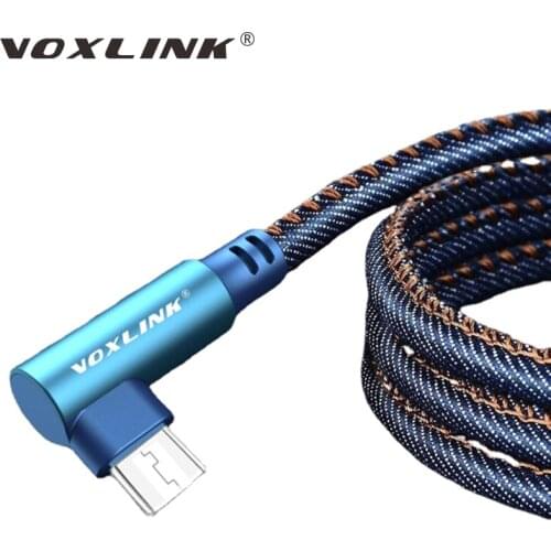 VOXLINK Micro USB Cable Denim fast Charging Data Cable for Samsung/xiaomi/lenovo/huawei/HTC/Meizu Android Mobile Phone Cables