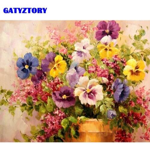 GATYZTORY Frame DIY Digital Painting By Numbers Kits Hand Painted Modern Wall Art Canvas Painting For Artwork