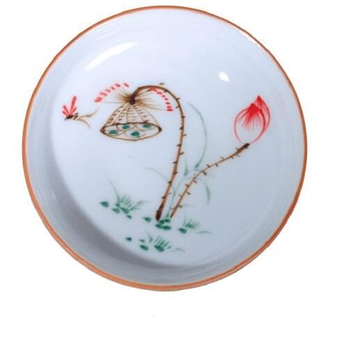 Ceramic Tea Bowl for puer Oolong Tea Plum/goldfish Handpainted Lotus Tea Cup Ceramic Cup Drinkware Home Decor