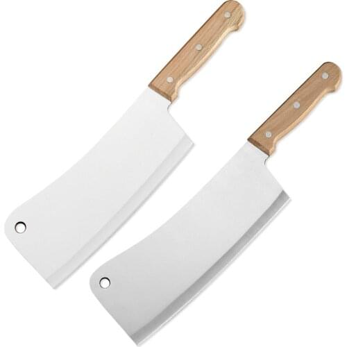 Chinese Chopping Kitchen Knife Stainless Steel Knife Full Tang Chopper Cleaver Butcher Meat Poultry Tool Cutting Slicing Knife