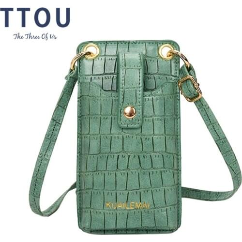 Leather Crossbody Bag Crocodile Pattern Cellphone Bag Small Shoulder Bag Multi-function Handbag Lady Shopping Purse Mini Wallet