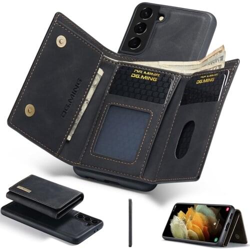 Leather Case for Samsung Galaxy S20 Ultra S21 Plus A72 A52 A42 Note 20 A03S S22 FE A22 Retro Magnetic Flip Cover With Wallet