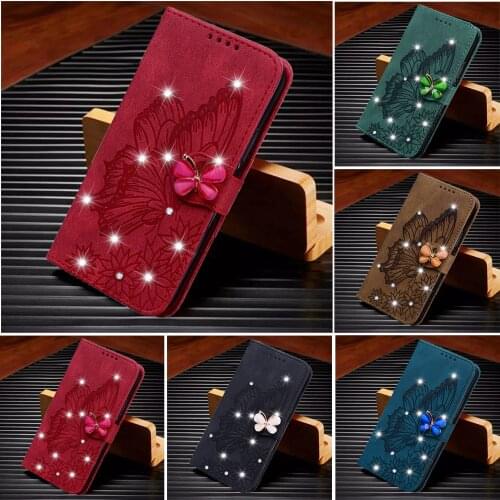 3D Butterfly Leather Case For iPhone 12 Mini 11 Pro X XR XS MAX Purse Phone Funda for iPhone 7 8 6 6S SE Plus Flip Wallet Coque