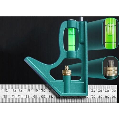 3 In1 Ruler Multi Combination Square Angle Finder Protractor Measuring Tool