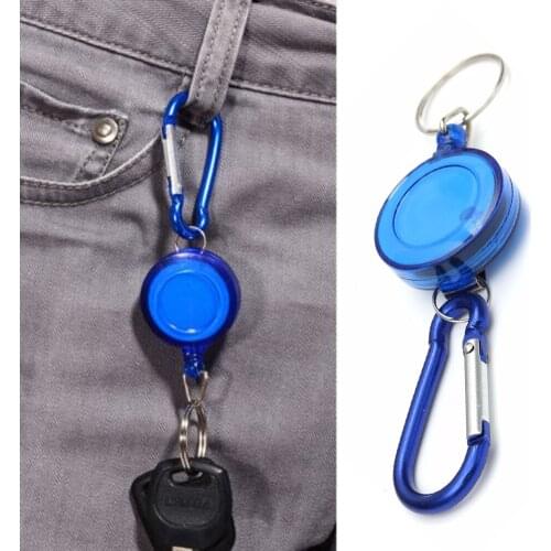 Metal Retractable Keychain Anti-Lost Anti-Theft EDC Buckle Multifunctional Outdoor Telescopic Carabiner Hooks Keyring