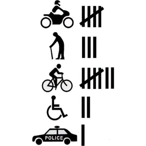 26.7*15CM Collisions Happen Several Car Stickers Decals Jokes Mischief Transport Vehicles Stickers CT-717