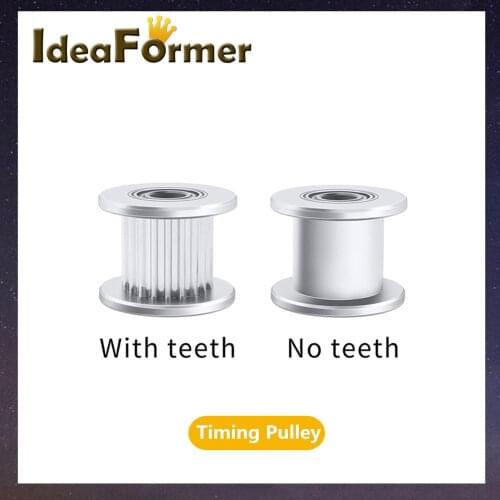 2pcs 3D Printer Parts 2GT Idler Timing Pulley Passive 16 20 Teeth Bore 3/5mm Width 6/10mm with teeth and no teeth