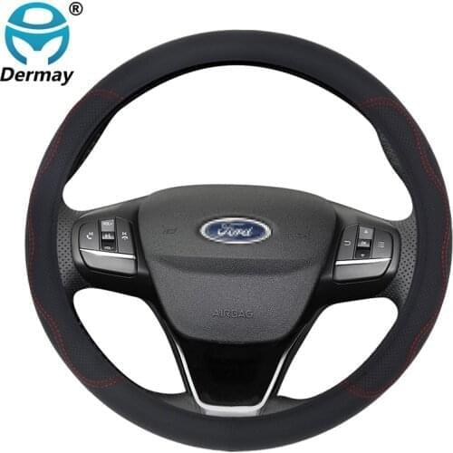 For Ford Mondeo MK3 MK4 Car Steering Wheel Cover 9 Colors Volant Braid on Steering Wheel Non-slip Funda Volante Auto Car Styling