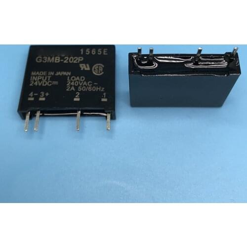 New 10PCS/LOT relay G3MB-202P DC-AC PCB SSR In 5VDC 12VDC 24VDC, Out 240V AC 2A Solid State Relay Module
