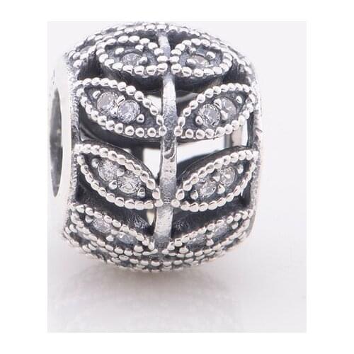 Newest Leaves Bead 925 Sterling Silve Beads Charm Crystal Jewellery Suitable for Pandora Style Charm Bracelets & Necklaces