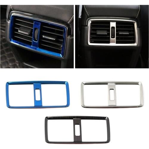 For Skoda Karoq 2017-2021 Car Interior Armrest Rear Seat Air Condition AC Outlet Vent Cover Frame Trim Decorative Sticker