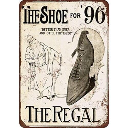Regal Shoes Retro Metal Tin Sign Plaque Poster Wall Decor Art Shabby Chic Gift