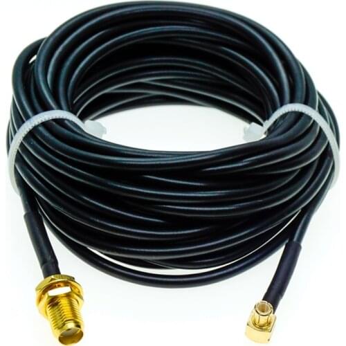 RG174 MCX Male RIGHT Angle to SMA Female Bulkhead Coax RF Extension Cable Jumper Pigtail