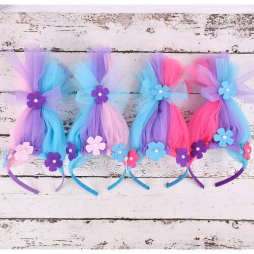Trolls Headband Girls Birthday Party Headbands Kids Trolls Costume Headband Halloween Costumes Accessories