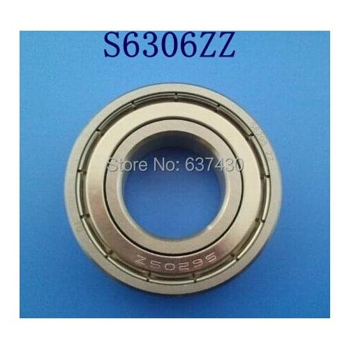 2pcs S6306ZZ stainless steel 440C deep groove ball bearing 30*72*19 mm