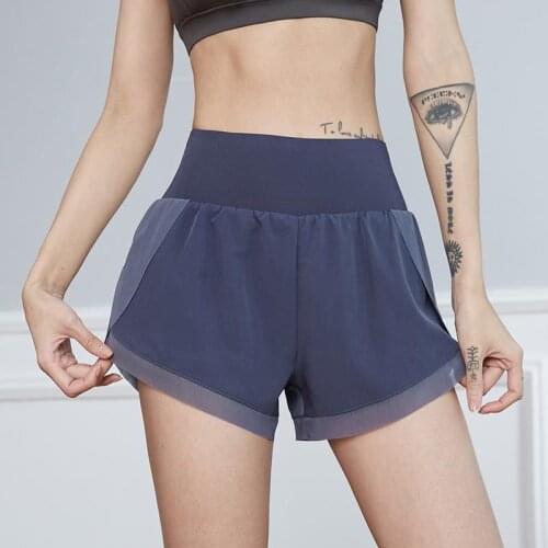 Sports Shorts Women Lined Loose Anti-Empty Outer Wear Casual Mesh Yarn Breathable Quick Dry Running Fitness Training Yoga Pants