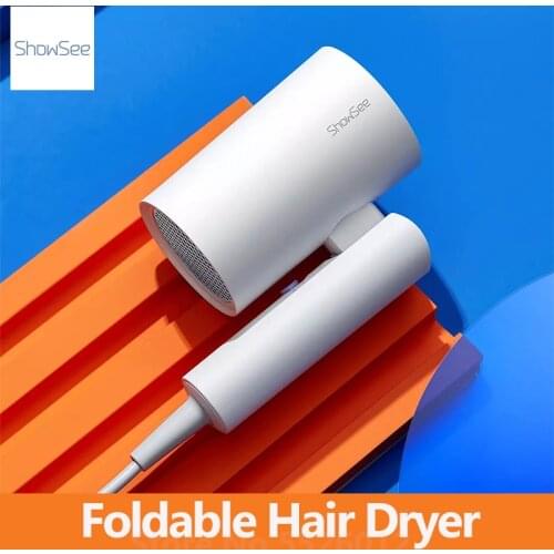 Showsee Foldable Hair Dryer Negative ion 1800W Quick Drying Hair Intelligent Temperature Control Portable Travel Hair Dryer