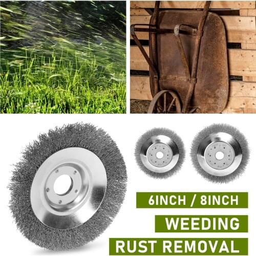Grass Trimmer Replacement Heads Steel Wire Trimmer Accessories Bowl Type Derusting Weeding Wheel for Rust Removal Weeding 150mm