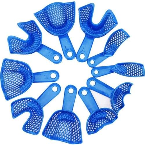 Dental Impression Trays Holder Plastic Steel Teeth Holders Denture Model Materials Dentistry Materials Dentist Tools