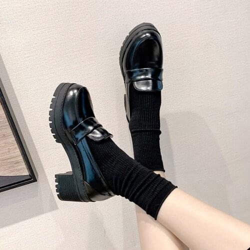 Japanese High School Student Shoes Girly Girl Lolita Shoes Cospaly Shoes JK Uniform Loafers Casual Shoes Harajuku Vintage Shoes