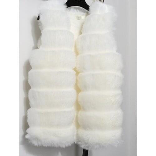 2019 new coats specials imitation vest Korean version long section of hairy Slim jacket womens fox faux fur outerwear