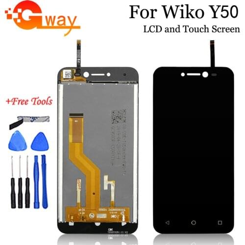 5.0 inch For Wiko Y50 LCD Display + Touch Screen Digitizer Assembly For Wiko Y50 Phone Repalcement +Tools