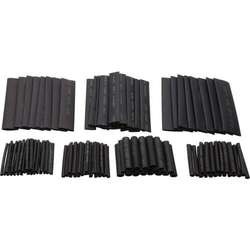 127pcs/set Assorted Heat Shrink Tube Black Wire Wrap Electrical Insulation Cable Sleeving 2-13mm