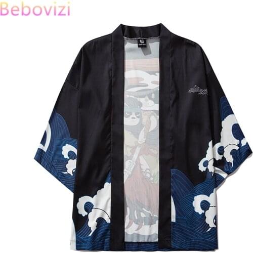 17 Color M- XXL 2020 New Fashion Black Harajuku Japanese Kimono Women and Men Tops Blouses Asian Clothes Summer Beach Cardigan