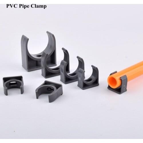 2~20 Pcs 20-50mm PVC Pipe Clamp Aquarium Fish Tank Tube Clip U-Type Brace Garden Watering Irrigation Pipe Support Retainer Joint