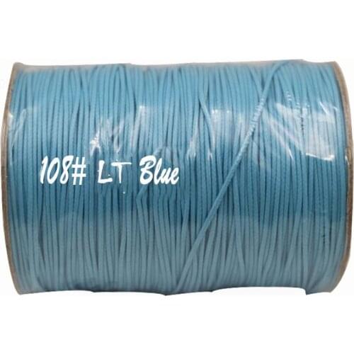 200Yards+1.5mm Lt Blue Korea Polyester Waxed Wax Cord Rope Cord Thread+DIY Jewelry Findings Accessories Bracelet Necklace String
