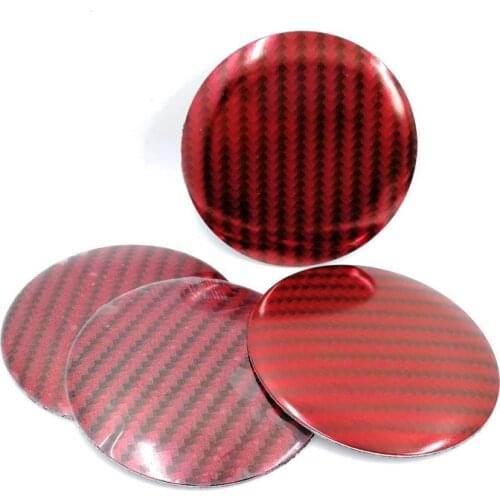 4pcs 50mm metal quality car wheel center caps decal emblem stickers stripe red/black logo fit for all car makers DIY decoration