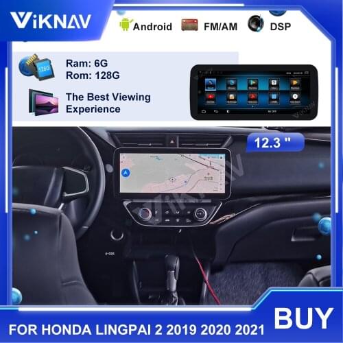 6+128G Android 10.0 For Honda Lingpai 2 2019 2020 2021 Car Stereo DVD Player GPS Navigation Multimedia Player Radio Head unit