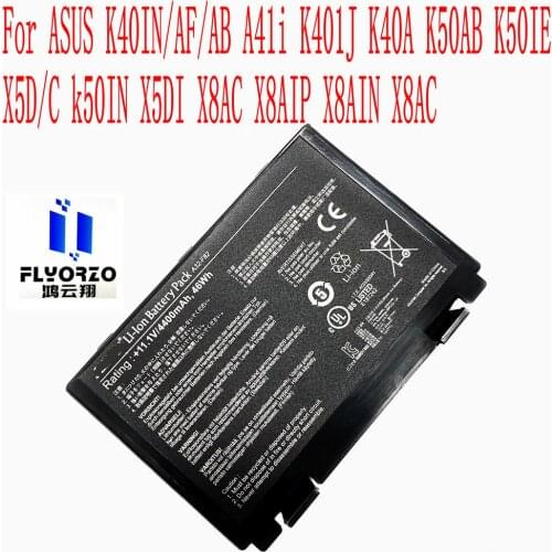 100% Brand new 46WH/4400mAh A32-F82 battery For ASUS K40IN/AF/AB A41i K401J K40A K50AB K50IE X5D/C k50IN X5DI X8AC X8AIP Laptop