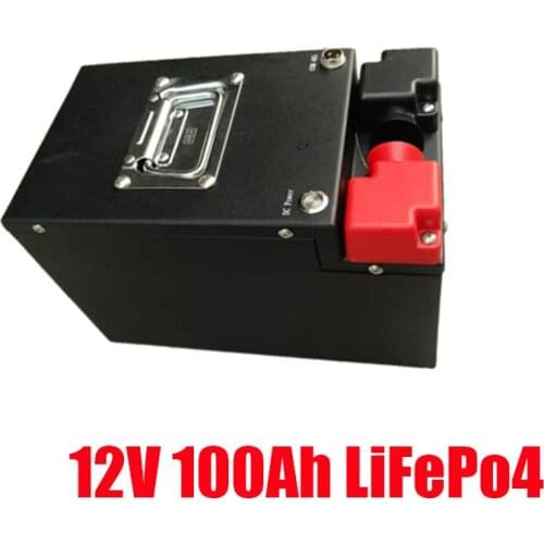 Deep Cycle LiFePO4 12V 100Ah Rechargeable Solar Energy Storage Lithium Battery + charger