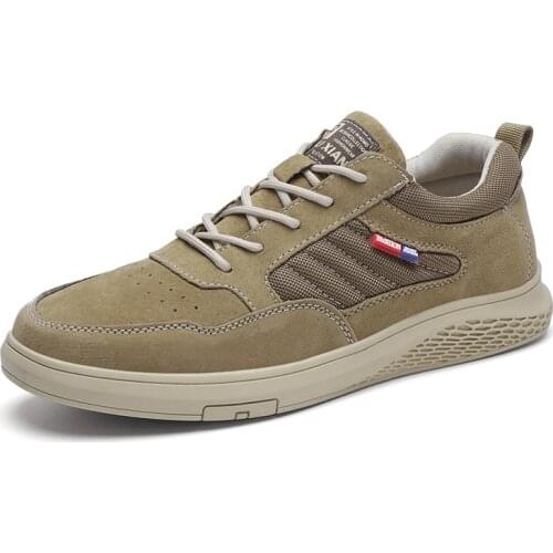 Brand Mens Casual Shoes Men Suede Leather Loafers High Quality Board Shoes 2021 Fashion Designer Walking Shoes Flat Sneakers