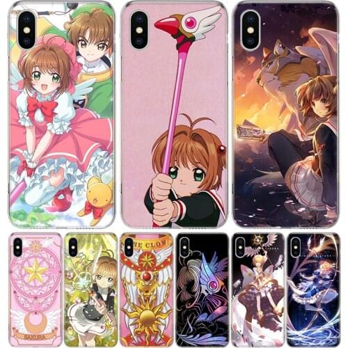 Card Captor Sakura Anime Cover Phone Case For Iphone 11 12 Mini Pro 7 6 X 8 6S Plus XS MAX + XR 5S SE 10 9 Art TPU Coque Capa Sh