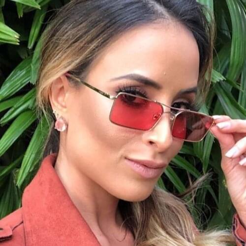 Evrfelan 2021 New Fashion Sunglasses for Women Rectangle Sun Glasses Female 13 Colors High Quality Eyeglasses