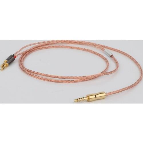 Hi-end 8 Cores 7N OCC Single Crystal Copper Headphone Upgrade Cable 4.4mm male to 3.5mmX2 male plug cable