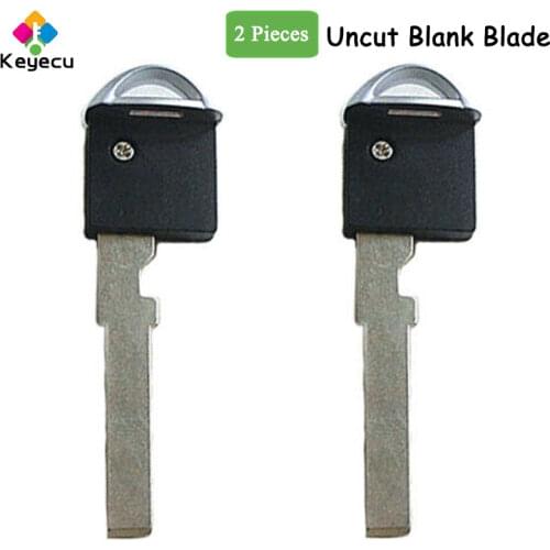 KEYECU Pair Replacement Uncut Smart Prox Insert Emergency Key Blank Blade - FOB for Nissan GTR 2009 10 11 12 13 14 15 16 14 2018