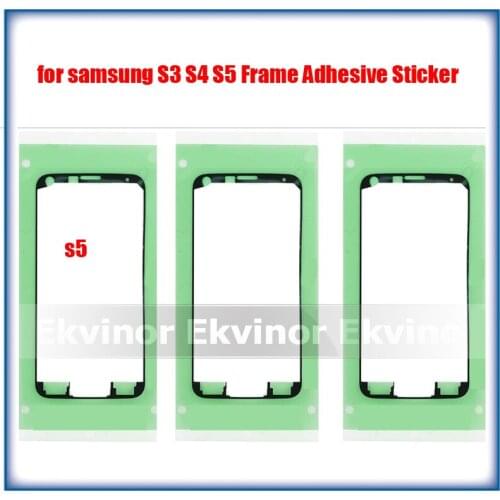 50pcs Pre-cut Frame Adhesive Tape for Samsung Galaxy S3 I9300 S4 I9500 S5 G900F G900 Double-sided Dual Adhesive Sticker