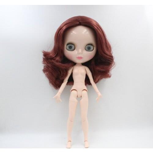 Free Shipping big discount RBL-650J DIY Nude Blyth doll birthday gift for girl 4color big eye doll with beautiful Hair cute toy