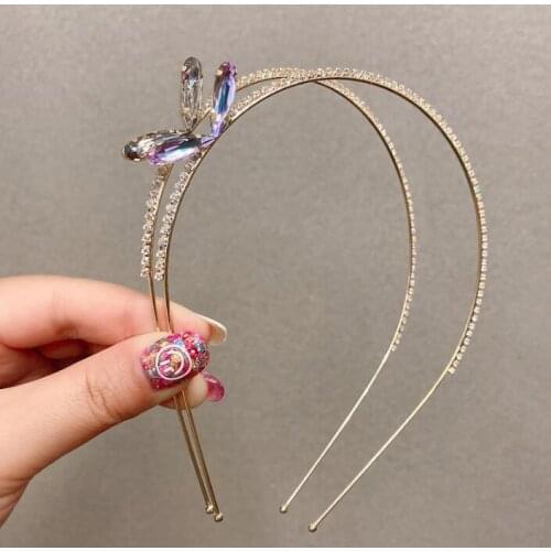 Small ears sweet girls fairy out super hairbands shiny color rhinestone chic women summer hair hoop
