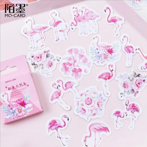 45 Pcs/lot Cute Lovely Flamingo Mini Paper Sticker Decoration Diy Ablum Diary Scrapbooking Label Sticker Kawaii Stationery