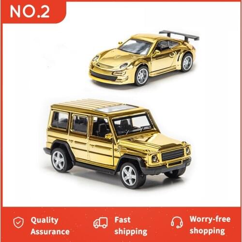 1:32 Alloy Model Rare Golden Color 911 918 Car Model for Boy Toy Car Birthday Gift Christmas Cars Toy Vehicles for Kids
