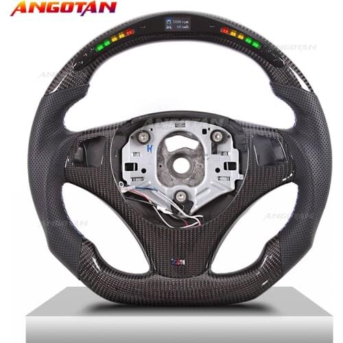 Modification of steering whee Fit For BMW M3M5 1- 4 Series E80 E90 X5 X6 Carbon Fiber LED Itlay Alcantara Car Steering Wheel
