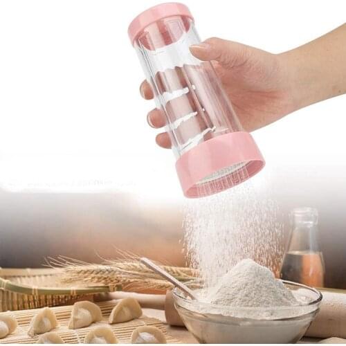Multi-functional Icing Sugar Mill Powder Sugar Shaker Dispenser Semi-automatic Rotating Flour Sieve Baking Tools