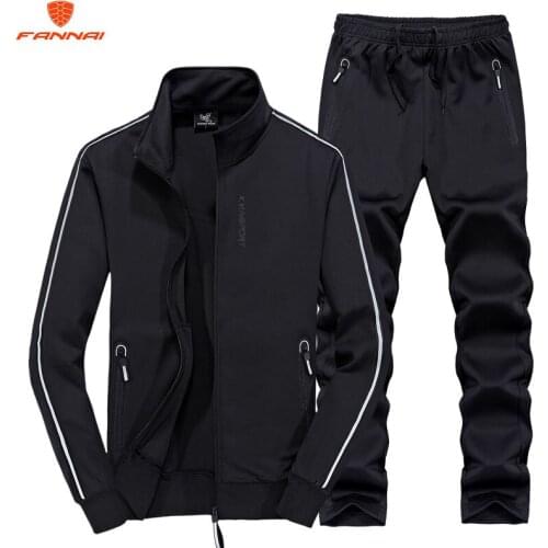 2018 fashion new mens sportswear suit sweatshirt suit no mens sweatshirt mens casual large size suit jacket + pants suit 8XL