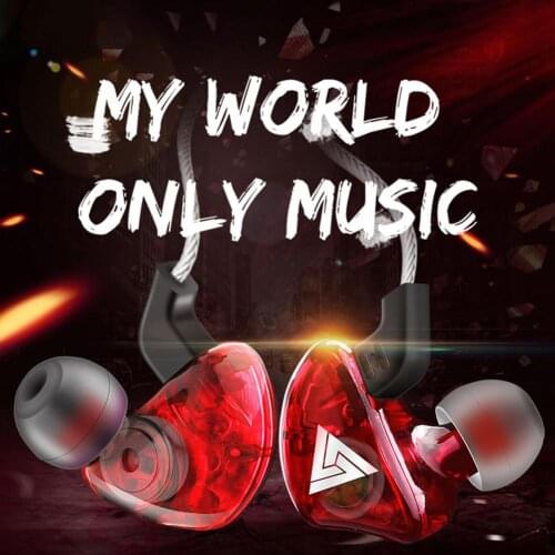 QKZ CK5 Sports Heavy Bass Stereo Sound Phone In-ear Ear Hook Earphone Headphones Transparent heavy bass mobile phone headset